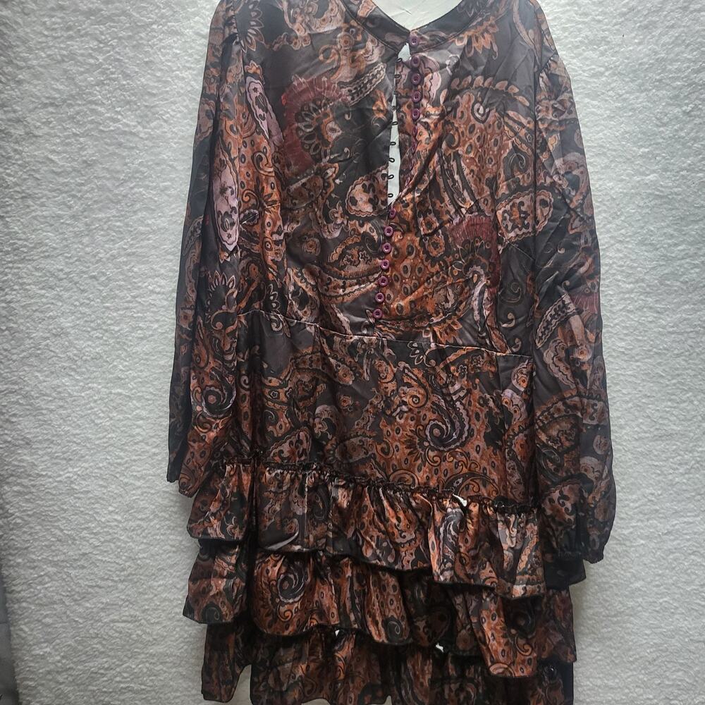 SHEIN CURVE 3XL floral mini dress with belt